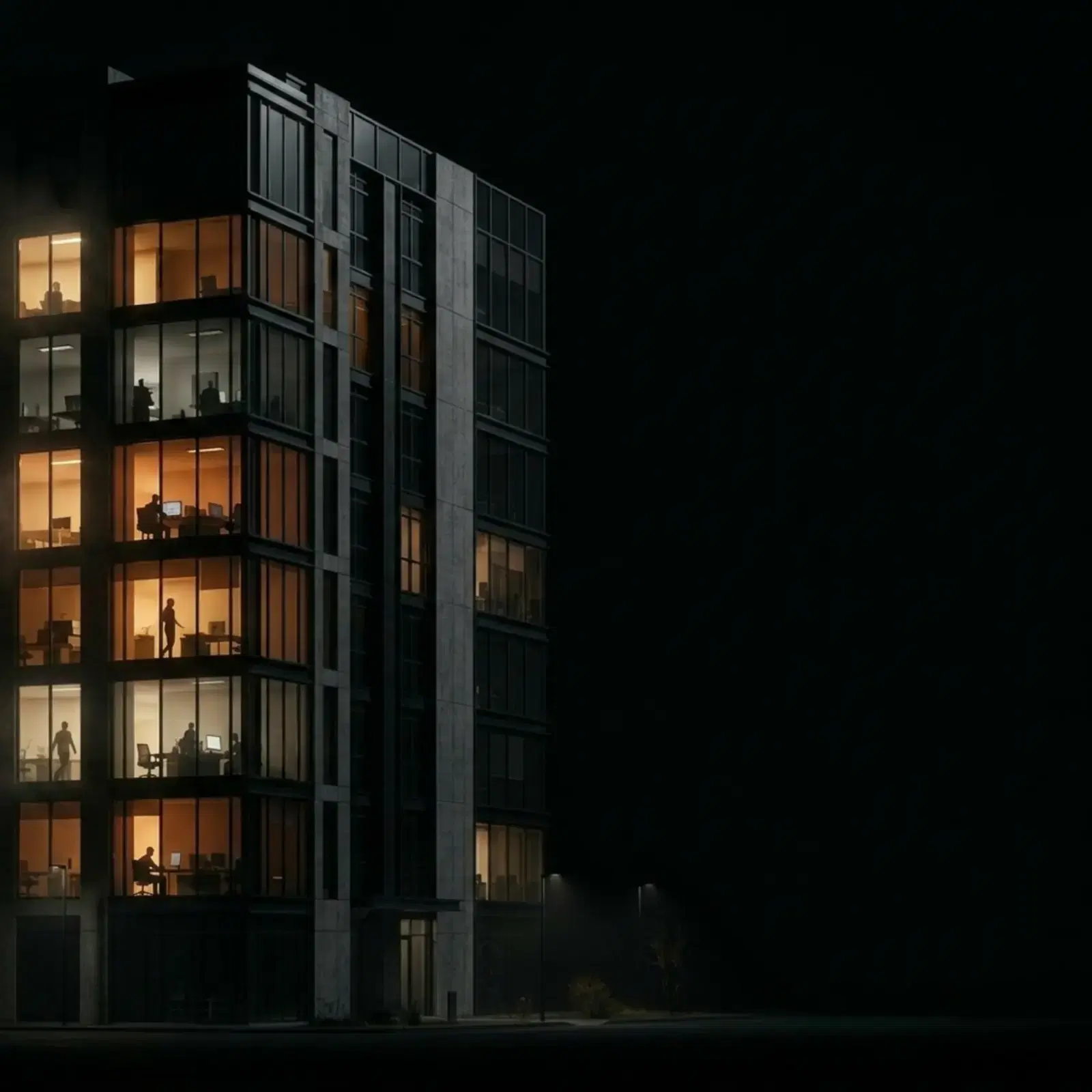 Cinematic Creative Studio Apartment at Night